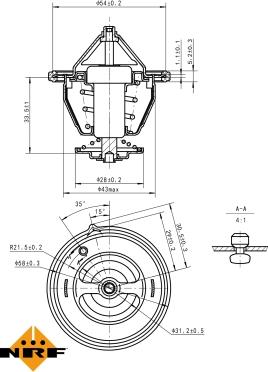 NRF 725132 - Термостат охлаждающей жидкости / корпус unicars.by