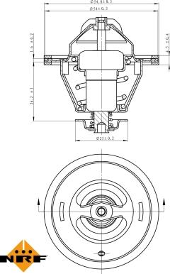 NRF 725125 - Термостат охлаждающей жидкости / корпус unicars.by