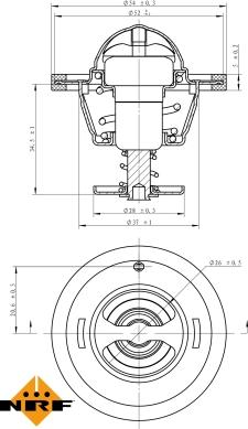 NRF 725126 - Термостат охлаждающей жидкости / корпус unicars.by