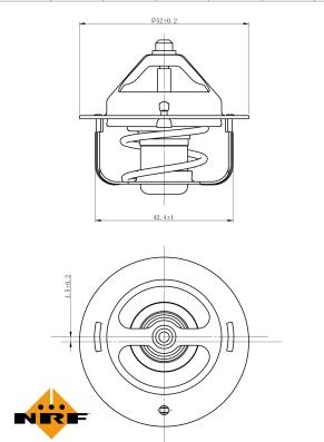 NRF 725120 - Термостат охлаждающей жидкости / корпус unicars.by