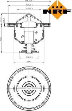 NRF 725176 - Термостат охлаждающей жидкости / корпус unicars.by