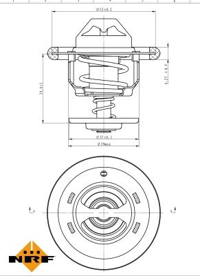 NRF 725206 - Термостат охлаждающей жидкости / корпус unicars.by