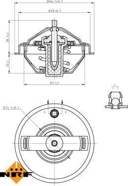 NRF 725210 - Термостат охлаждающей жидкости / корпус unicars.by