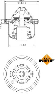 NRF 725211 - Термостат охлаждающей жидкости / корпус unicars.by