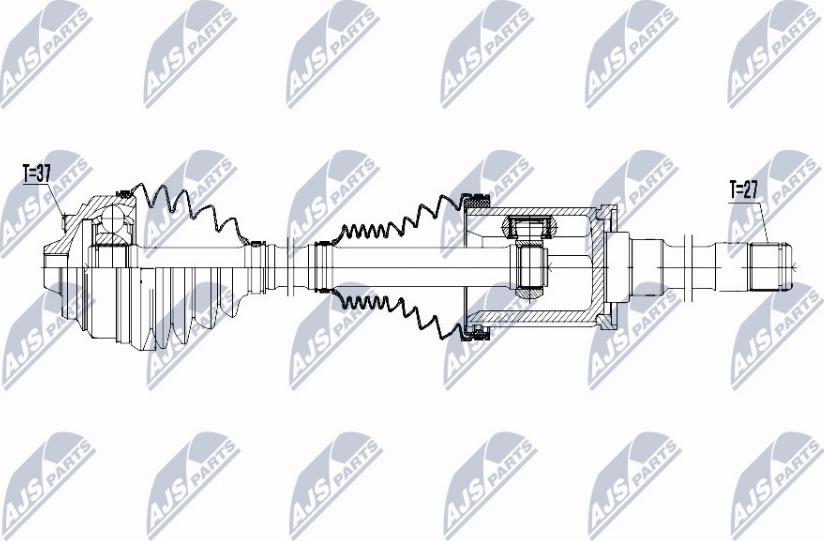 NTY NPW-BM-046 - Приводной вал unicars.by