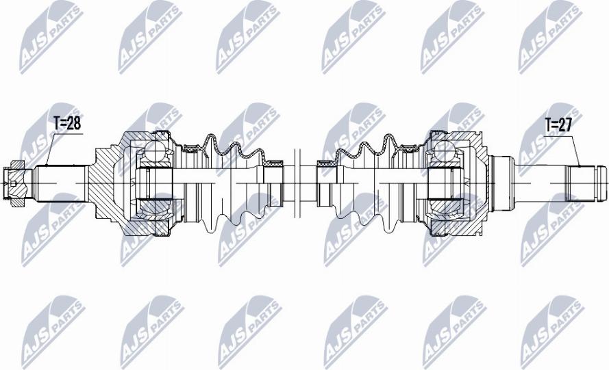 NTY NPW-BM-048 - Приводной вал unicars.by