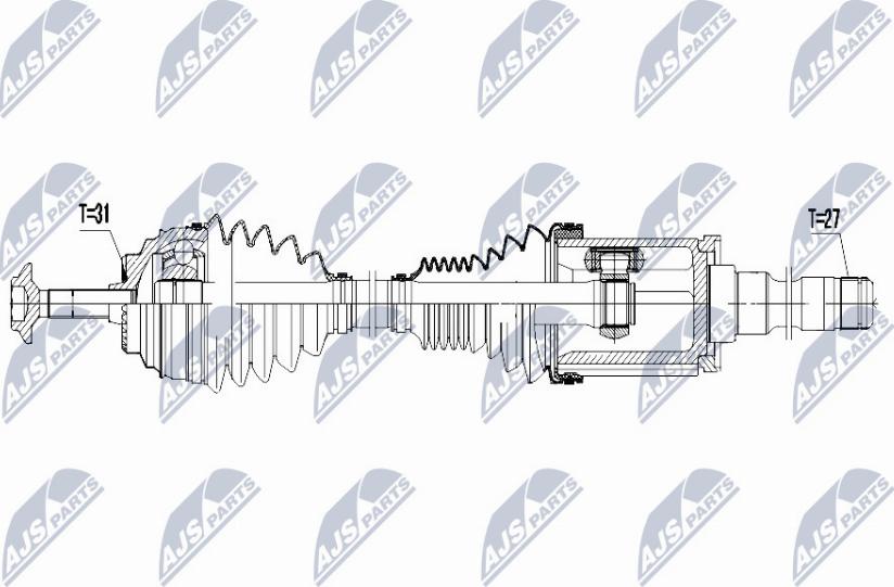 NTY NPW-BM-050 - Приводной вал unicars.by