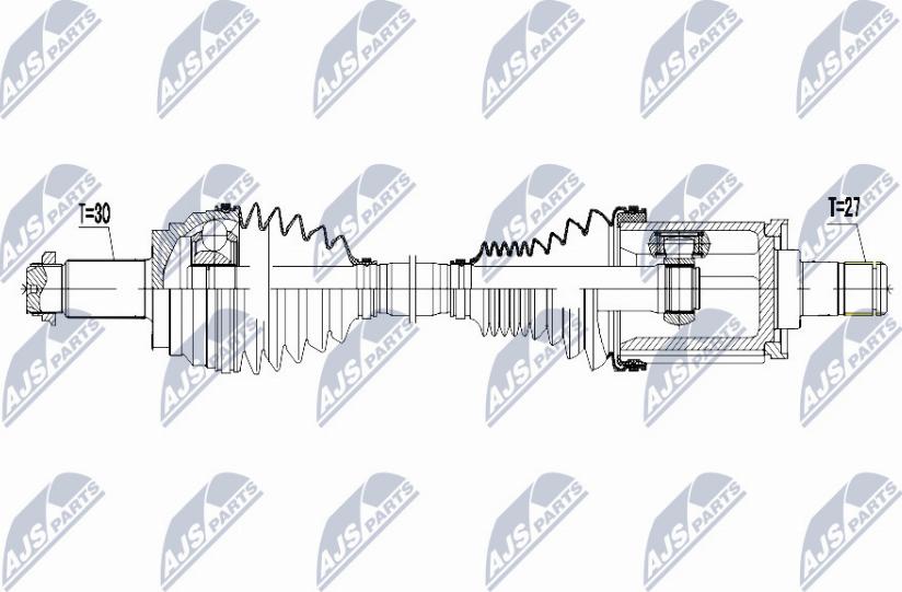 NTY NPW-BM-039 - Приводной вал unicars.by