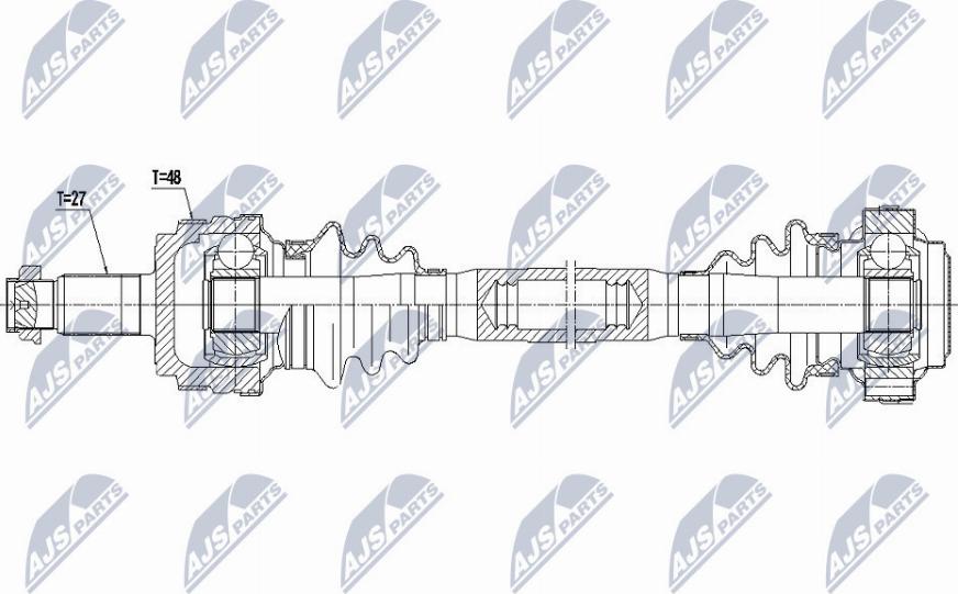 NTY NPW-BM-035 - Приводной вал unicars.by