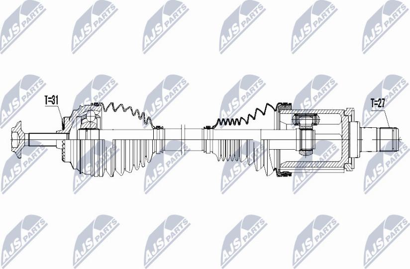 NTY NPW-BM-026 - Приводной вал unicars.by