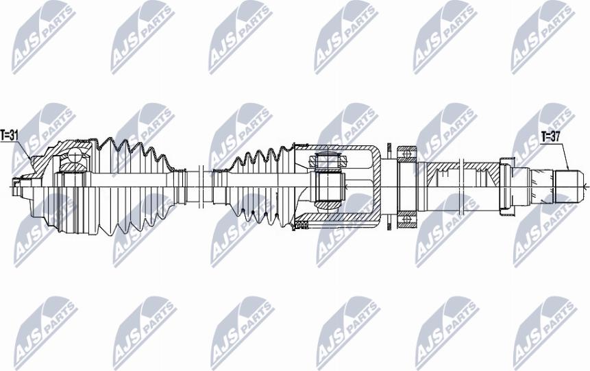 NTY NPW-BM-167 - Приводной вал unicars.by