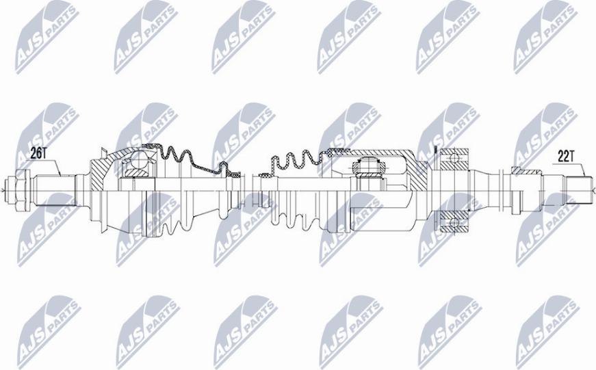 NTY NPW-BM-121 - Приводной вал unicars.by