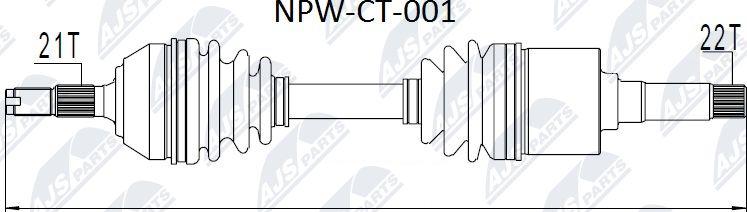 NTY NPW-CT-001 - Приводной вал unicars.by