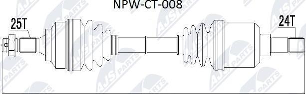 NTY NPW-CT-008 - Приводной вал unicars.by