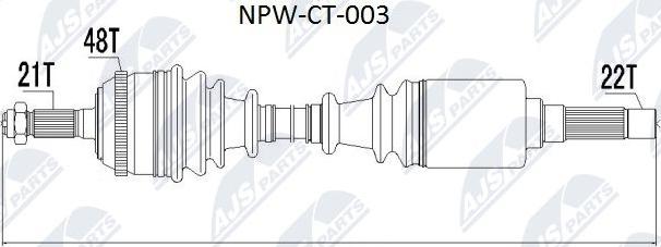 NTY NPW-CT-003 - Приводной вал unicars.by