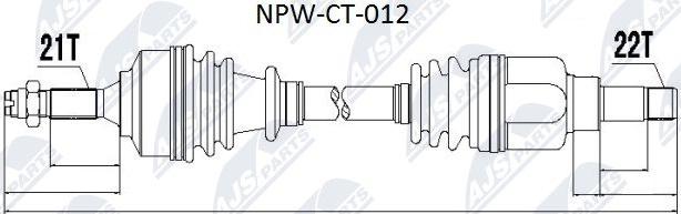 NTY NPW-CT-012 - Приводной вал unicars.by