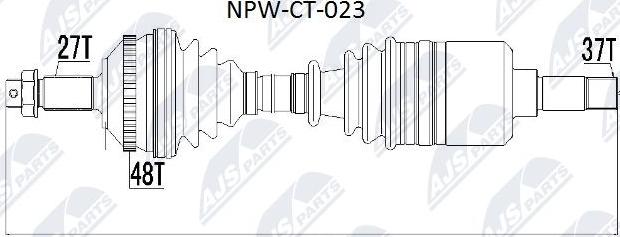 NTY NPW-CT-023 - Приводной вал unicars.by