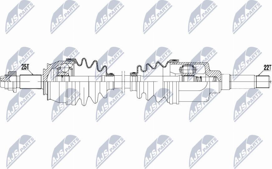 NTY NPW-CT-071 - Приводной вал unicars.by