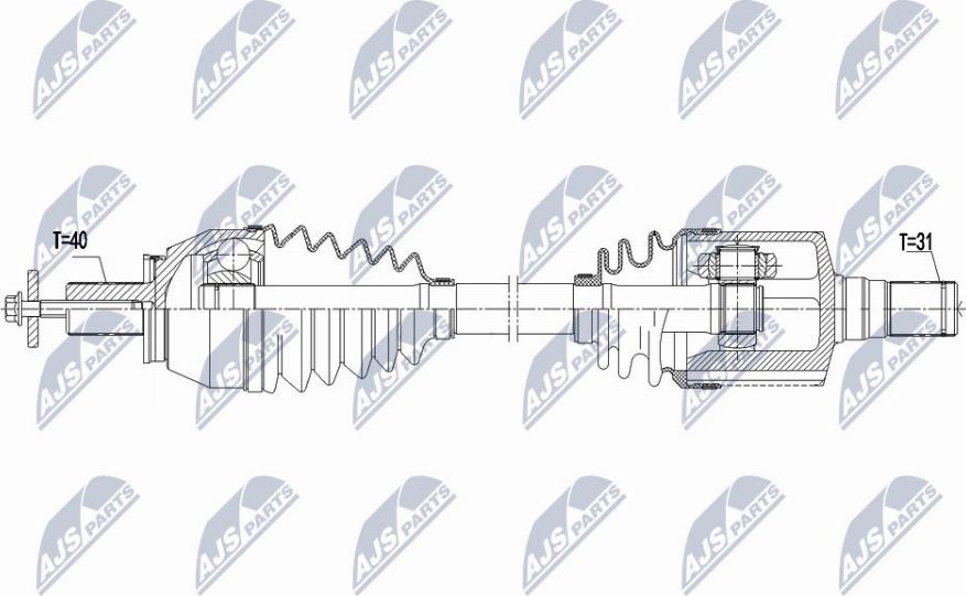 NTY NPW-FR-096 - Приводной вал unicars.by