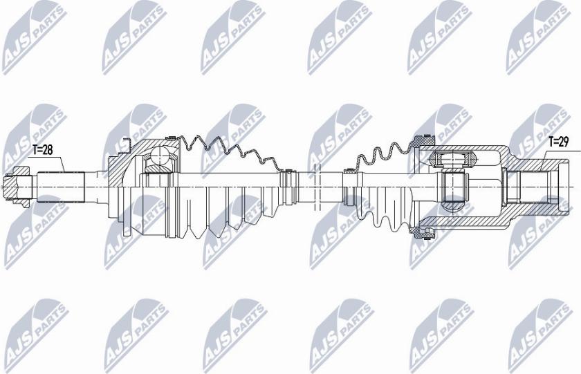 NTY NPW-FR-090 - Приводной вал unicars.by