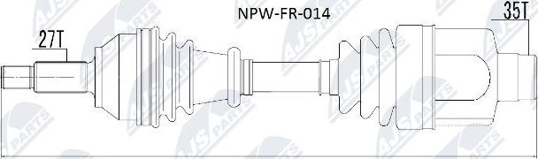 NTY NPW-FR-014 - Приводной вал unicars.by