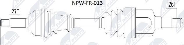 NTY NPW-FR-013 - Приводной вал unicars.by