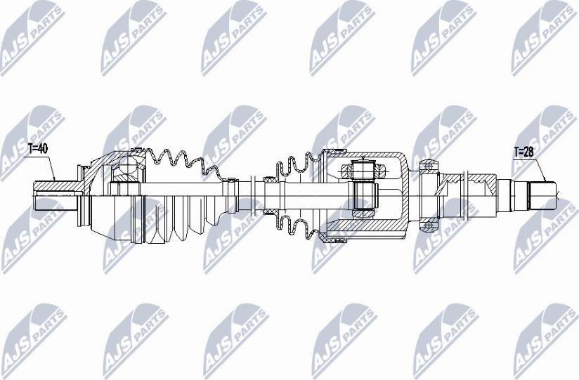 NTY NPW-FR-086 - Приводной вал unicars.by