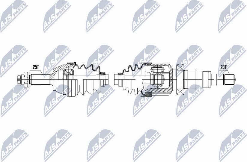 NTY NPW-FR-030 - Приводной вал unicars.by