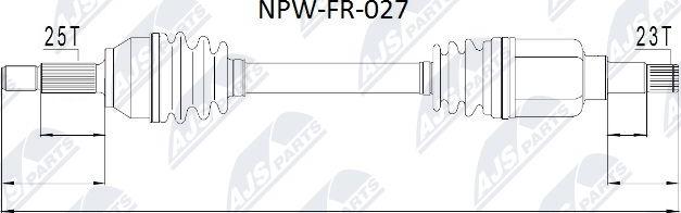 NTY NPW-FR-027 - Приводной вал unicars.by