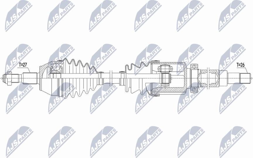 NTY NPW-FR-149 - Приводной вал unicars.by