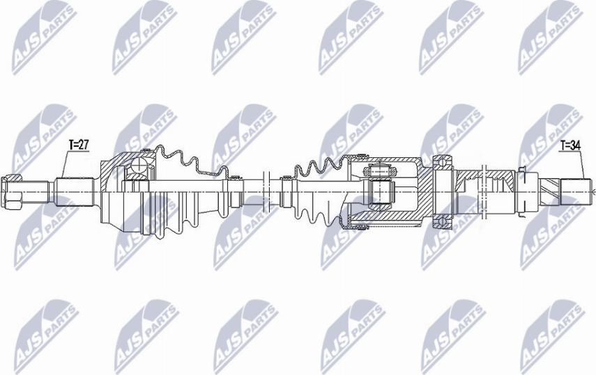 NTY NPW-FR-141 - Приводной вал unicars.by