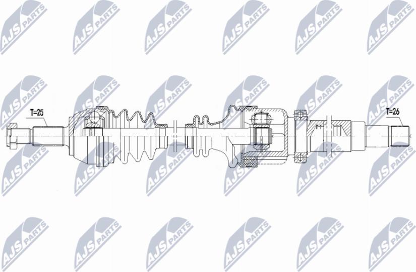 NTY NPW-FR-166 - Приводной вал unicars.by