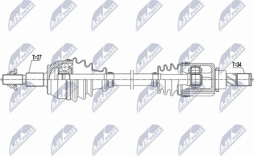 NTY NPW-FR-139 - Приводной вал unicars.by