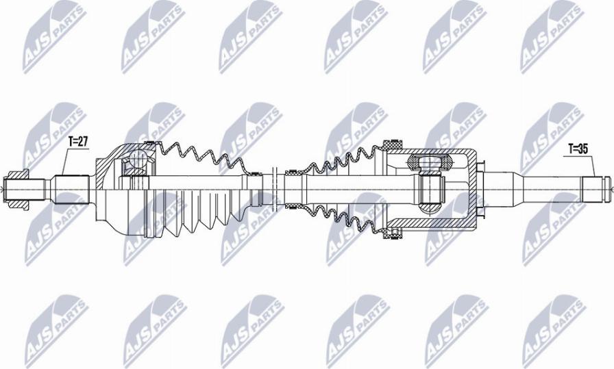 NTY NPW-FR-133 - Приводной вал unicars.by