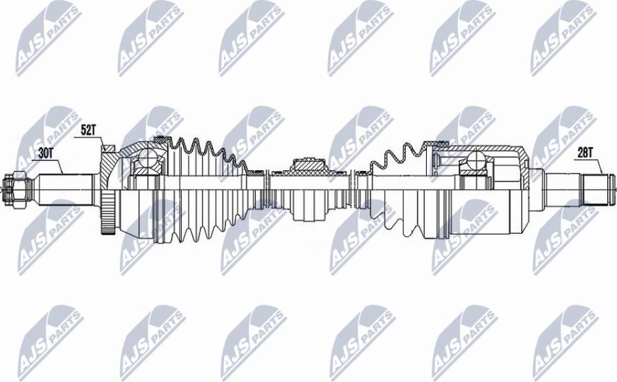 NTY NPW-HY-595 - Приводной вал unicars.by