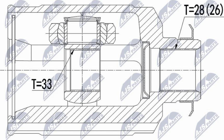 NTY NPW-HY-544 - Шарнирный комплект, ШРУС, приводной вал unicars.by