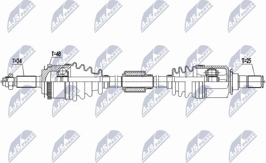 NTY NPW-HY-547 - Приводной вал unicars.by