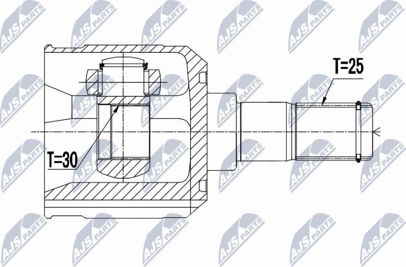 NTY NPW-HY-501 - Шарнирный комплект, ШРУС, приводной вал unicars.by