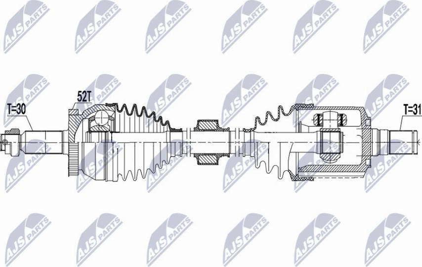 NTY NPW-HY-581 - Приводной вал unicars.by