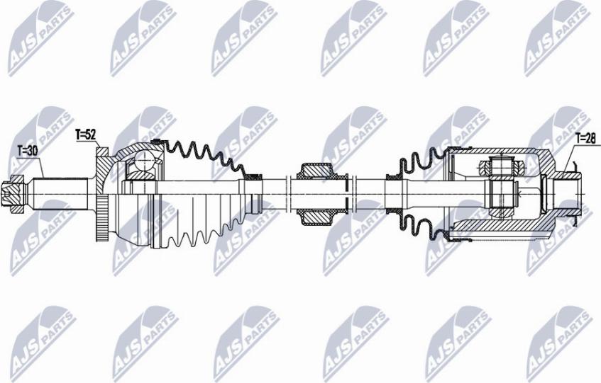 NTY NPW-HY-575 - Приводной вал unicars.by