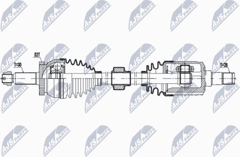 NTY NPW-HY-625 - Приводной вал unicars.by