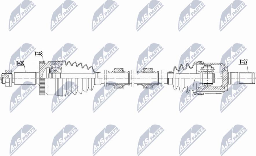 NTY NPW-KA-390 - Приводной вал unicars.by