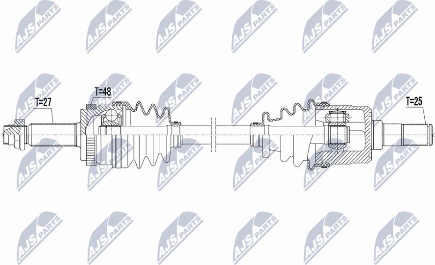 NTY NPW-KA-392 - Приводной вал unicars.by