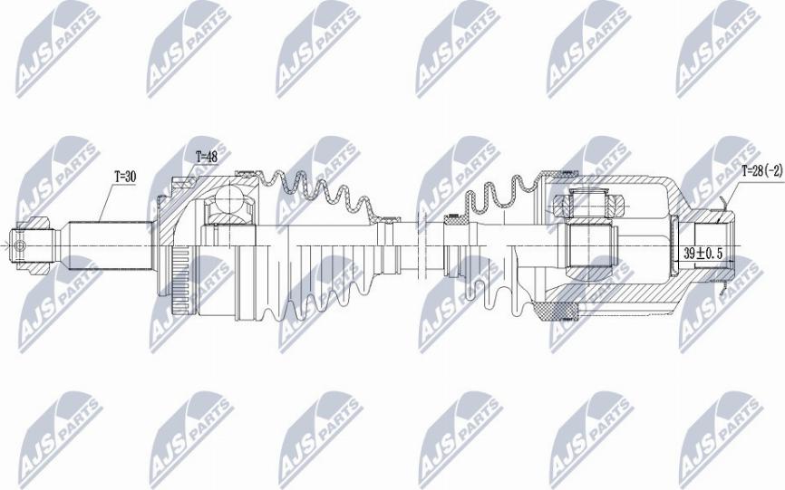 NTY NPW-KA-342 - Приводной вал unicars.by