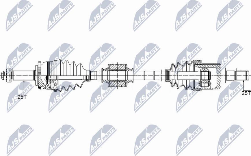 NTY NPW-KA-358 - Приводной вал unicars.by