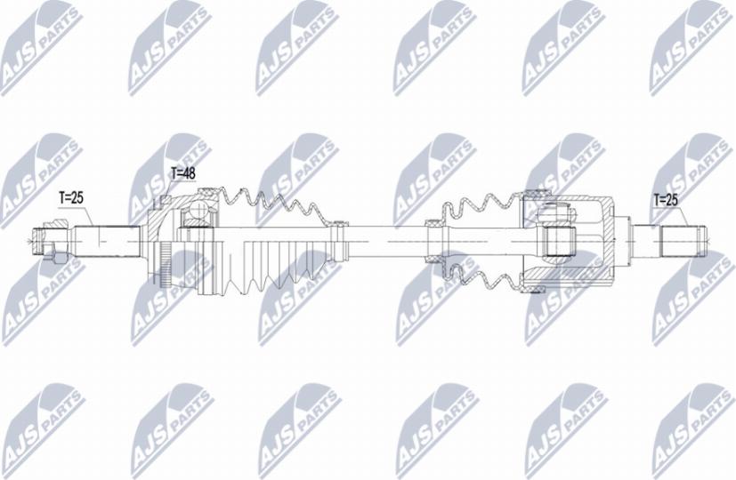 NTY NPW-KA-384 - Приводной вал unicars.by