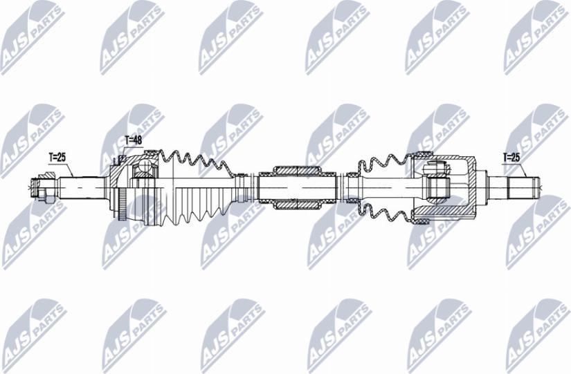 NTY NPW-KA-382 - Приводной вал unicars.by