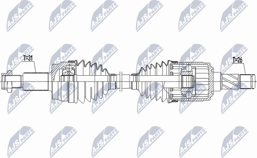 NTY NPW-LR-025 - Приводной вал unicars.by