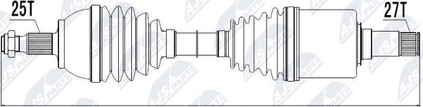 NTY NPW-ME-018 - Приводной вал unicars.by