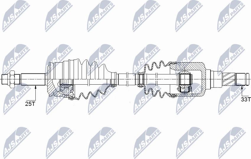 NTY NPW-ME-124 - Приводной вал unicars.by